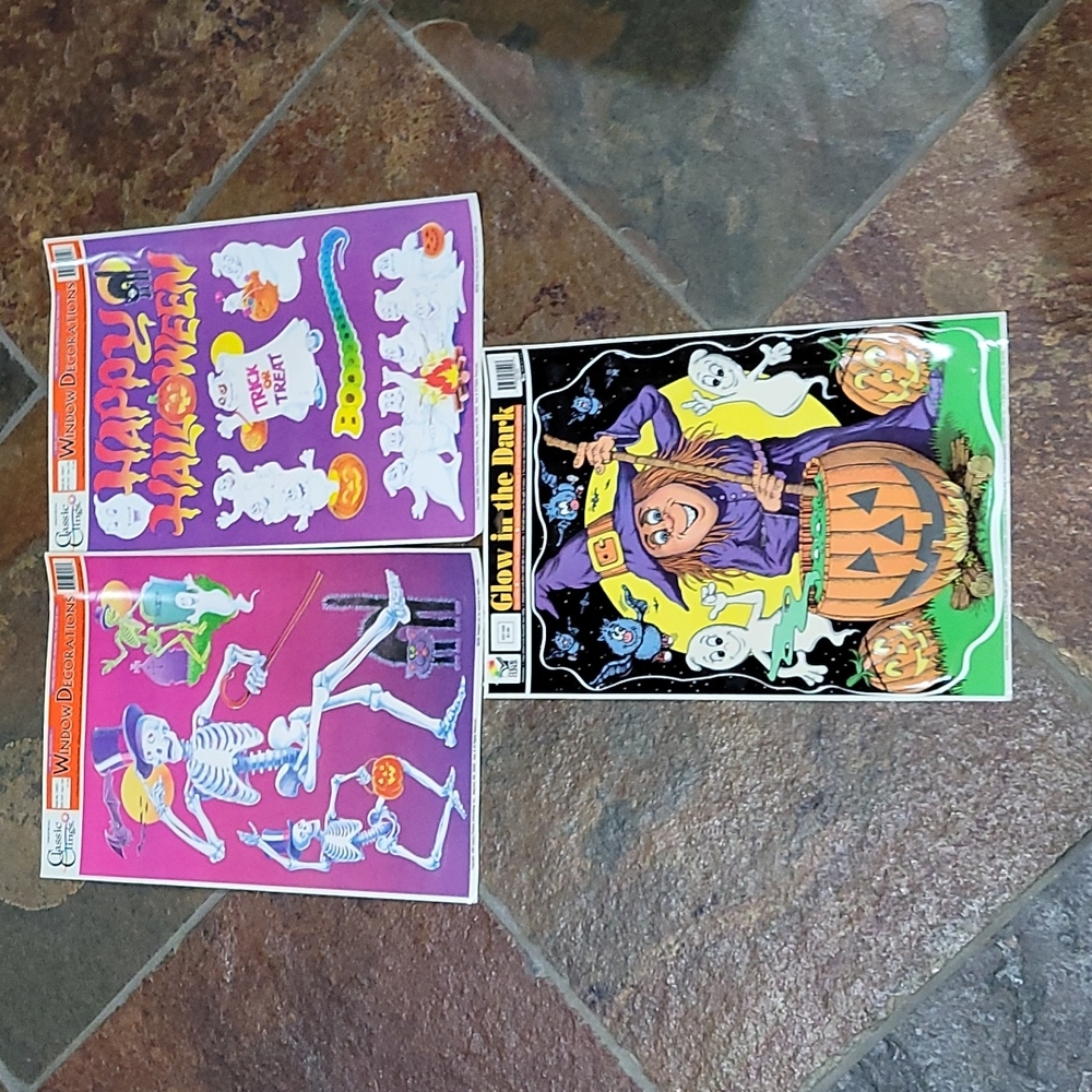 Vintage Halloween Window Clings
